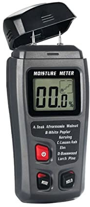 Feuchtigkeitsmesser, digitales LCD-Holzfeuchtemessgerät, Detektor, Tester, Brennholz, Feuerpapier, Pappe für Holz, Brennholz, Pappe, Papier