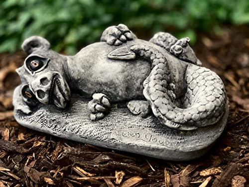 Verrückter Drache Ornament Zement Drache Skulptur Betondrache Statue Outdoor Lustiger Drache Liegender Drache Dekor Baby Drache Figur Flügel Drache Kreatur Garten Drache Dekor Gothic Geschenk für Hof