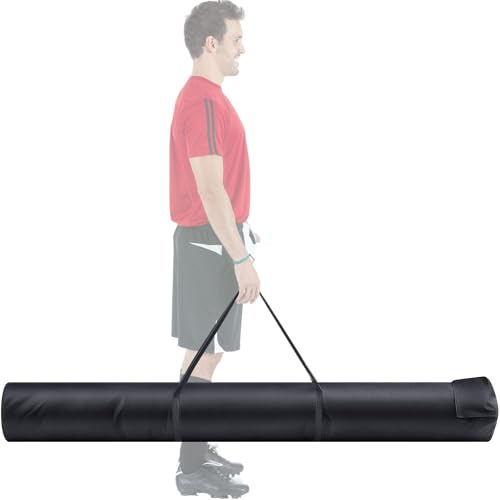 Dansydaisy Corner Flag Storage Bag for Coaching Stick Agility Poles Bag Oxford Slalom Pole Storage Agile Rod Package Guard Flag Field Hockey Lacrosse Effortless Holder for 16 Poles 6ft x 7inch(Black)