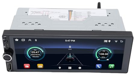 Topiky Estereo de Automóvil único con Bluetooth, Estéreo de Automóvil de Automóvil Inalámbrico con 6.86 en la Pantalla Táctil WiFi Navegation Wireless, Cámara de Respaldo, (1+32GB)