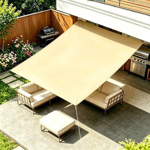 Toldo Vela Rectangular 2X4.5M Toldos Exterior Terraza, Lona Sombra Exterior Impermeable a Prueba de Viento protección UV para Patio,Jardín, Exteriores, Terraza - Amarillo Arena