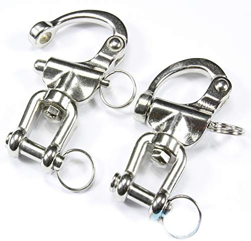 Patentverschluß Panikhaken 84mm Edelstahl Panikverschluß Schäkel Fahrgeschirr