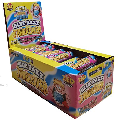 Blue Razz - Palline da jawbreaker per lamponi Zed Candy, confezione da 30