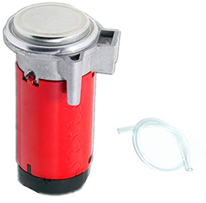 YIYIDA bomba de aire Air Pump 24V de compresor de bocina de automóvil de bocina de automóvil Compresor de bocina de aire rojo cromado Compresor de aire para cualquier bocina de aire Camión Coche Barco