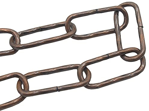 1,5m Lampenkette gedreht Braun ø 3,5mm Eisen Kette Ringkette Zierkette Leuchtenkette Tragkraft 10 kg