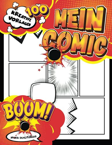 Cartoons Zeichnen Lernen: Erstellen Sie Ihre eigenen Comics Leeres Comic-Buch Zeichnen Sie Ihre eigenen Comic-Strips für Teenager, Kinder und ... verschiedenen Vorlagen | Leeres Anime-Buch