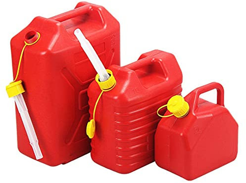 Kanister 5l/10l/20l benzinkanister kunststoff mit Ausgießer HDPE wasserkanister Kraftstoffkanister Treibstoffkanister tragbarer Notfall Benzin Diesel Barrel Lagertrommel Auto motorrad zubehör rot