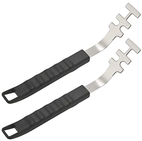 AIDIRui 2 pezzi resistente al calore griglia sollevatore anti-scottatura griglia di cottura strumento sollevatore barbecue grill strumenti accessori per il
