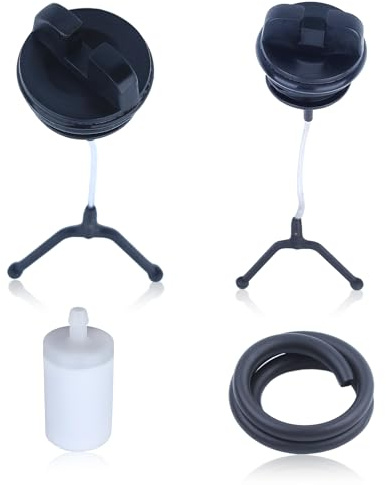 Gubeter Bouchon D'essence et Bouchon D'huile pour Husqvarna 36 41 51 55 142 142e 254 257 262XP Tronconneuse Pieces Detachees avec Filtre a Essence Tuyau D'essence 501765602 53007126