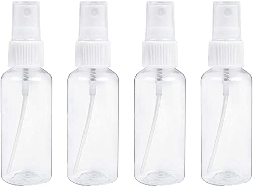 ZZLBZN 25 ml Spray Bottles,4 Pcs Small Spray Bottles Transparent Refillable Containers Plastic Mini Travel Bottle for Travel Perfume Cosmetic Make-up Hair Spray and other Liquids