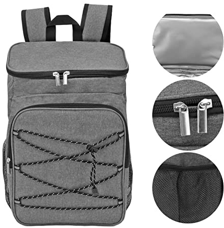Gonetre Mochila térmica aislada, mochila térmica para camping, mochila térmica con portavasos para frutas, bebidas, loncheras, teléfonos móviles
