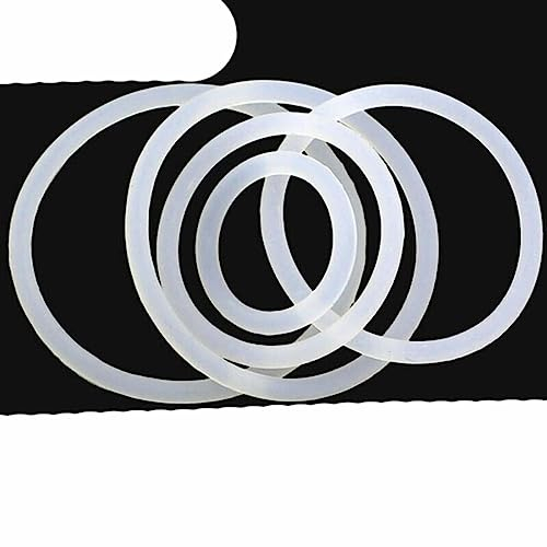 5/10 Stück, Dicke (CS) 3, 3,5 mm, weißer Gummi-Dichtungsring, Außendurchmesser 10–85 mm, O-Ring aus lebensmittelechtem Silikon, hitzebeständig, 56 mm x 3,5 mm, 5 Stück