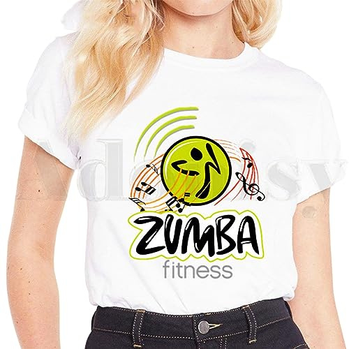 Femmes Zumba Dance Tees Yoga Gym Fitness Top Entraînement T-Shirt Crew Neck Activewear Manches Courtes