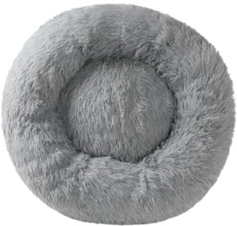 Haustierbett Kleines Hundebett, Angstlösend, Beruhigendes Hundebett, Wärmend, Gemütlich, Weiches Donut-Hundebett, Flauschiges Kunstfell-Plüsch-Hundebett Hundebett ( Color : B , Size : 60*60*20 )