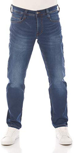 MUSTANG Herrjeans Real X Oregon Tapered K stretchbyxor jeans män denim män bomull blå svart grå, Denim blå (682), 38W x 32L