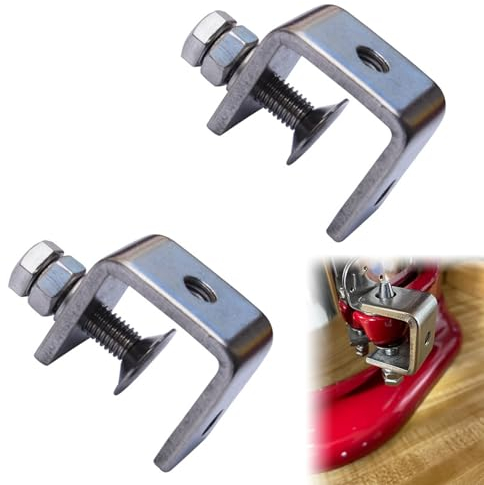 Resistente Morsetto Di Apertura Grande,30mm Morsetti per Morsetti a C Inossidabile 304,Morsetti a C Robusta e Durevole,Morsetto a C,per Lavorazione Legno DIY,Saldatura,Mobili,2 Pezzi,Argento