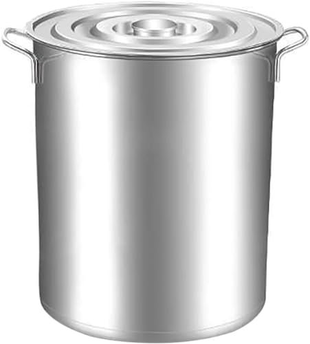 Grande marmite en acier inoxydable pour ragoût et soupe - 30 x 60 cm