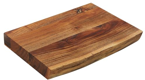 Zassenhaus Schneidebrett aus Akazienholz | Hackblock Massiv | Holzschneidebrett für Fleisch | nachhaltig angebautes Hartholz | Küchenbrett | 41×30×5 cm