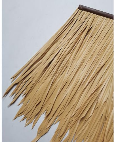 Palapa falsa, camino de paja, heno, dosel realista, cenador, cubierta superior de puerta de madera para fiesta, cabaña, decoración de paraguas, 20x20 en techo de paja artificial para barra Tiki, sint