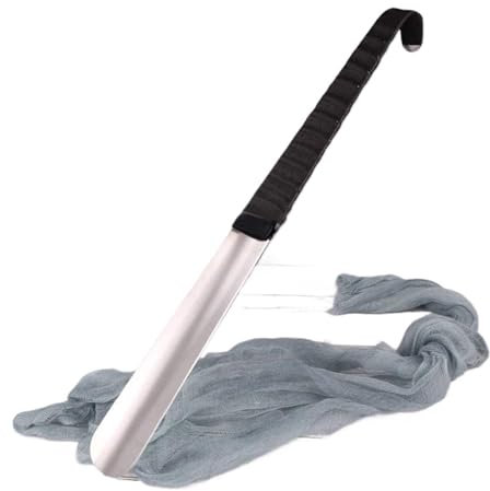Chausse-pied à long manche avec protège-main, en acier inoxydable, chausse-pied facile à porter, cuillères d'aide à chaussures paresseuses, for hommes, personnes âgées, femmes, enfants, grossesse(80cm