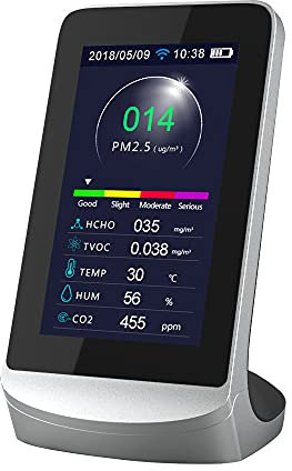 Rilevatore di gas, rilevatore di perdite di gas, DM72B Sensore Misuratore Di Qualità Dell'aria Sensore Di Trasmissione Dati A TUYA APP Rilevatore In Tempo Reale PM2.5 Formaldeide CO2 Gas per casa, cam