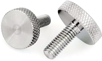 1-10 Stück Edelstahl-Rändelschraube M2 M2.5 M3 M4 M5 M6 M8 M10 GB835 304 Flachkopfschraube mit Handfestziehen(X 8mm,M6 2PCS)