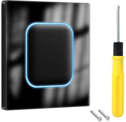 Acmerota Interruttore luce 1 Gang 2 Way quadrato Pulsante a parete interruttore luce quadrato con indicatore LED ON/OFF interruttore per luci LED interruttore a parete luce elettrica