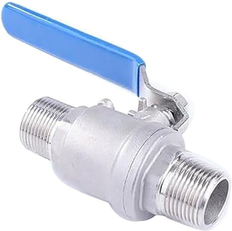 PLLJIAXUAMCLNL 1 Stück SS304 Edelstahl-Kugelhahn, 1/4'' 3/8'' 1/2'' 3/4'' 1'' 1-1/4'' 1-1/2'' 2'' BSP Männlich bis Männlich Gerade Zwei-Stück-Ventile mit vollem Anschluss (1/4)