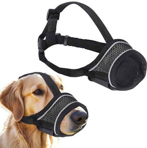 Hunde Maulkorb Maulkorb Verstellbares Gurtband Geeignet für Maulkörbe von mittleren und großen Hunden Verhinderung von Kauen Bellen und Beißen (M)