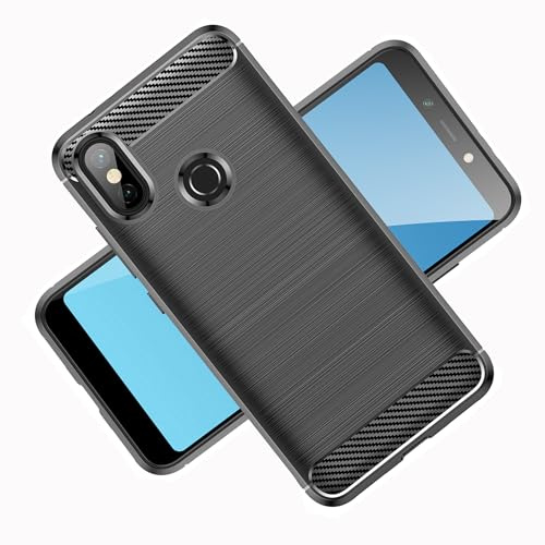 LXHGrowH Funda para Xiaomi Mi A2 / Mi 6X, Fundas Antigolpes Delgada Suave Silicona Protección Caso, Anti-Choques Protector TPU Gel Flexible Carcasa Anti-Arañazos Cover, Color Negro