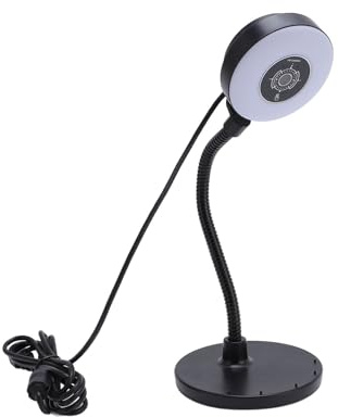 Webcam USB HD, telecamera per computer da 5MP con 3 modalità di illuminazione, microfono, asta pieghevole, messa a fuoco automatica, controllo touch, plug and play, per PC