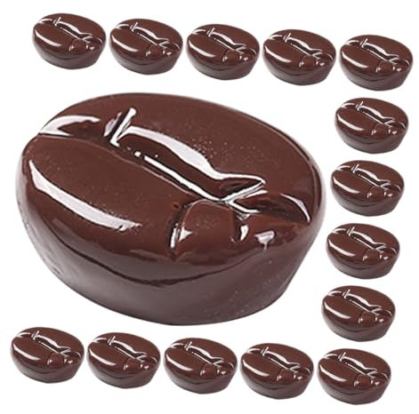 Yardwe 25pcs Artificial Coffee Beans Simulated Resin Coffee Beans for Diy Photo Prop Creative Home and Cafe Decoration