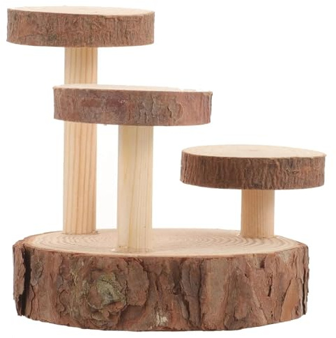 PSNKLMM Soporte de Madera de 3 Niveles for Tartas, Expositor de Cupcakes, Bodas, hogar, Plantas, Aperitivos, decoración de Banquetes y Bares de Cocina.