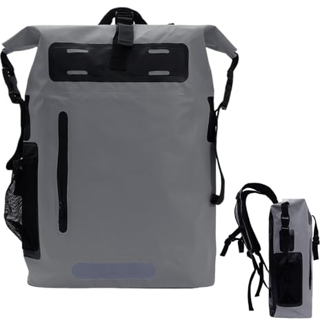 Waterproof Dry Bag Backpack - Roll Top Drybag with Padded Laptop Sleeve | Hiking Backpack Waterproof | Outdoor Sports Shoulder Bag,Roll-top Closure Bookbag 25L for Outdoor Activities Hiking Kayaking