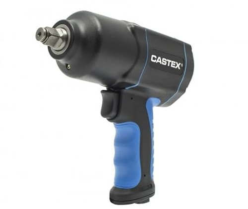 CASTEX Llave de impacto neumática de 1/2 y 1600 Nm con doble martillo: ligera, potente, con ajuste de par y rotación izquierda/derecha. Modelo PCAS-001