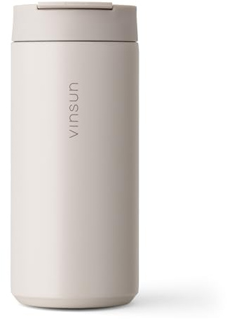 Vinsun Taza Térmica 350ml - Acero Inox, A Prueba de Fugas, Doble Pared