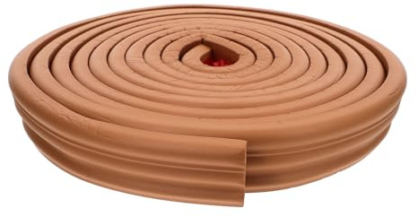 ANDRESLAD Selbstklebende Wandleiste 5m X 4,7cm Weiche Flexible Sockelleiste Nbr Braun Wandkantenleiste zum Zuschneiden für Wanddekoration