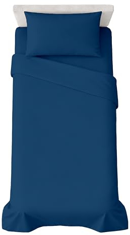 hermet Set Lenzuola Letto Singolo in Tinta Unita, 3 Pezzi, Lenzuolo con Angoli, Lenzuolo Piano, Federa 50x80, Angolo 30 cm, Morbida Microfibra, Certificato Oekotex, No Stiro