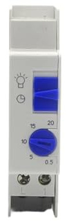 Interruptor Temporizador electrónico for luz de Escalera HT18, CA 220-240 V, 16 A, 50/60 Hz, con riel DIN, Rango de 20 Minutos