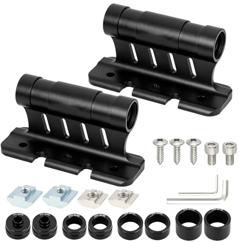 Lot de 2 supports de fourche de vélo, à blocage rapide pour fourche avant, compatible avec essieux de 5/12/15 x 100 mm et 15 x 110 mm, pour barres de toit de voiture et remorques