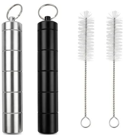 2 Stück Mini Gewürzgläser Set mit Deckel – 5 in 1 Wasserdichtes Aluminium Gewürzset für Camping und Reisen, Tragbare Edelstahl Gewürzdosen für Unterwegs