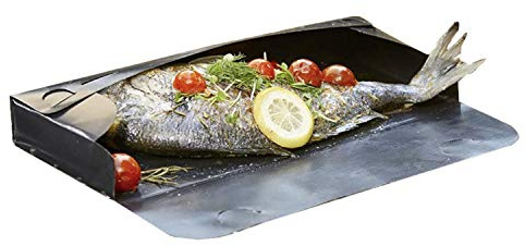 Durandal Grilltasche mit Antihaftbeschichtung – 34 x 9,7 x 34 cm | Grillmatte für Gasgrill – Grillplatte – Grillschale – Holzkohlegrills – BBQ – Grill Zubehör