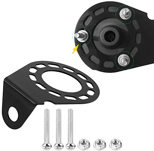 Elerose Support Prise Attelage Support de Fixation pour Prise de Connecteur à 7 Broches et 13 Broches pour Caravane et Voiture avec Vis et Écrous Noir
