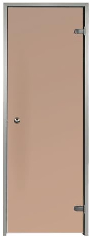 Porte pour Hammam Bronze 60 x 190 cm avec cadre en aluminium