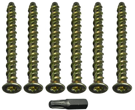 100 x Betonschrauben, Sechskantkopf, selbstschneidend, M10 x 100 mm