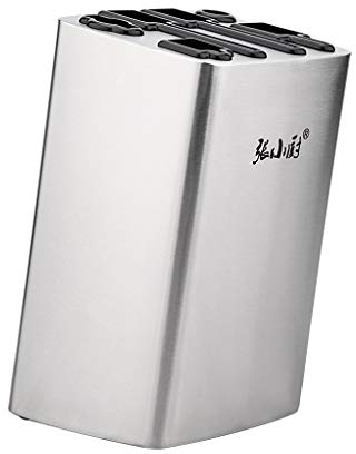Nff Porta Coltello Universale in Acciaio Inox, Portachiavi di Grande capacità con Forbici E Slot for Temperini, Facile da Pulire 12 × 13 × 22 Cm