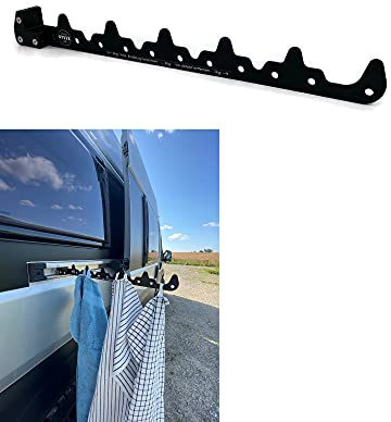 STYYL Kleiderhaken Black Edition für die Führungsschiene der Schiebetür an Ducato, Jumper, Boxer/MB Sprinter 907 / Man TGE 3.180 / Kleiderstange für Wohnmobil Van Kastenwagen Camper