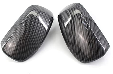 Riloer 2 Stück Auto-Seitenspiegel-Abdeckkappen links und rechts Rückspiegelgehäuse, passend für BMW 5er E60 2004–2007, 51167078360, 51167078359