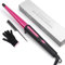 Lockenstab, JAETON 25mm Lockenstab Keramik Tapered Lockenstäbe für Natürliche Locken und Beach Waves, Feste 210 ° C, mit Handschuhen