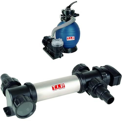 T.I.P. Pool Filter Set Sandfilteranlage SPF 250 F + T.I.P. Pool UV-C Strahler, Kunststoff